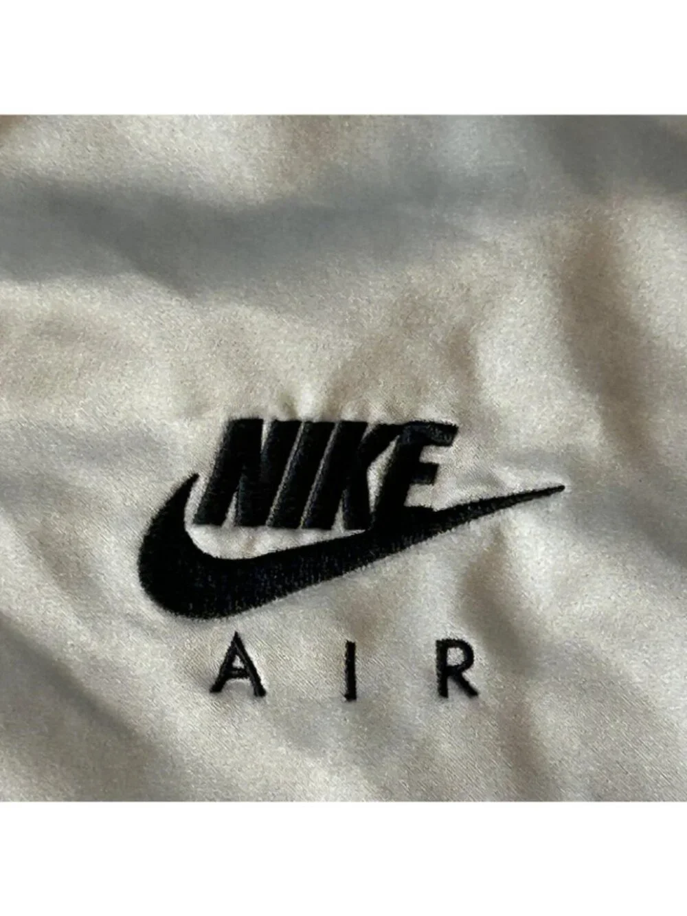 Nike Air Jacket Womens 1X Satin Bomber Windbreaker Full Zip Drawcord Swoosh Crop
